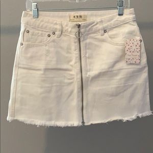 Free People Zip Up denim skirt